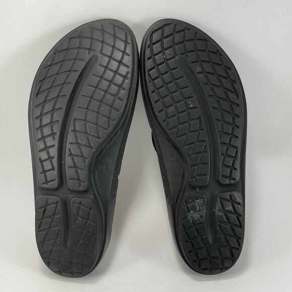 Oofos Oolala Luxe Sandals Womens Size 10 Black Comfort Recovery Flip Flops - Picture 7 of 8